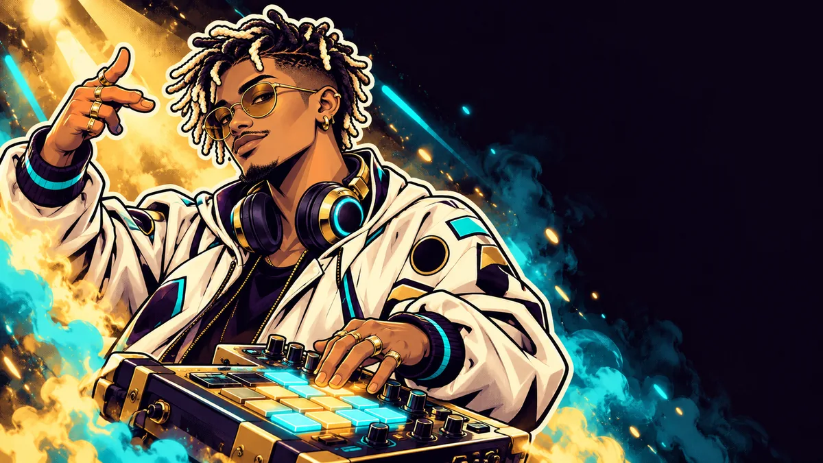 DJ Halcyon at the decks
